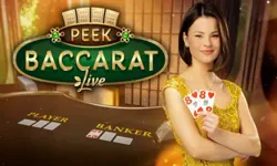 Mesa de Peek Baccarat ao vivo