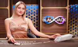 Mesa de Infinite Blackjack ao vivo